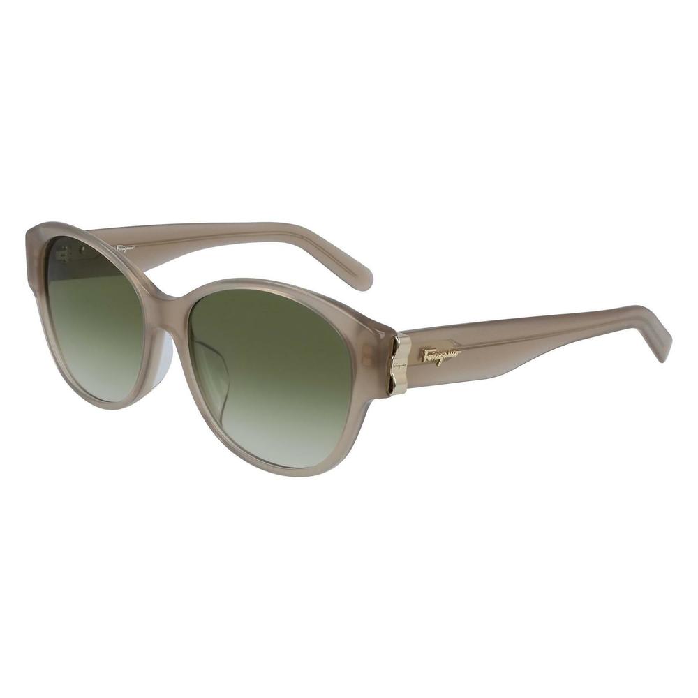 NEW SALVATORE FERRAGAMO SF974SA 294 Opaline Nude Sunglasses with Green Lenses